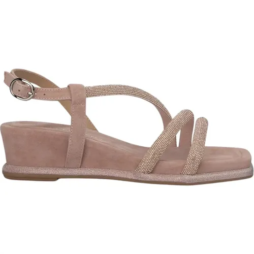 Crystal Wedge Sandals , female, Sizes: 2 UK, 5 UK, 3 UK, 9 UK, 6 UK, 7 UK, 8 UK, 4 UK - Alma en Pena - Modalova