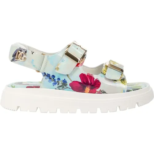 Kinder Leder Sandalen Fantasie Druck - Dolce & Gabbana - Modalova