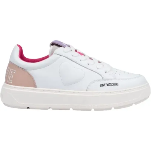 And Pink Sneakers , female, Sizes: 3 UK, 7 UK - Love Moschino - Modalova