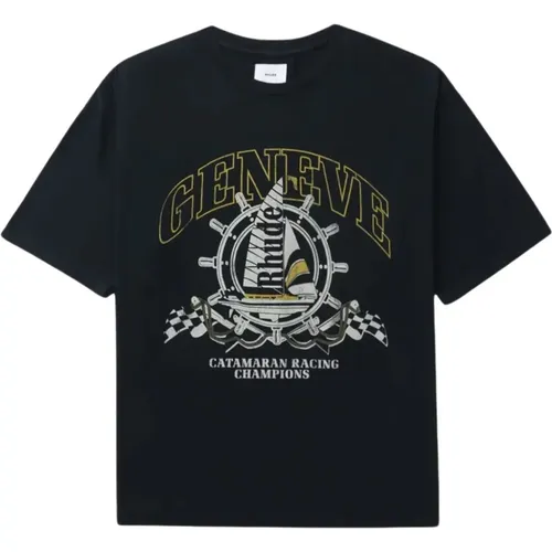 Catamaran Baumwoll T-Shirt Grafikdruck , Herren, Größe: L - Rhude - Modalova