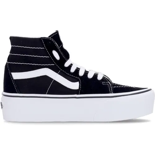 Schwarzer High-Top Schnürsneaker , Damen, Größe: 37 EU - Vans - Modalova