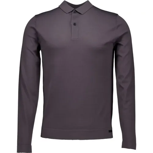 Graues Polo-Shirt , Herren, Größe: L - Genti - Modalova