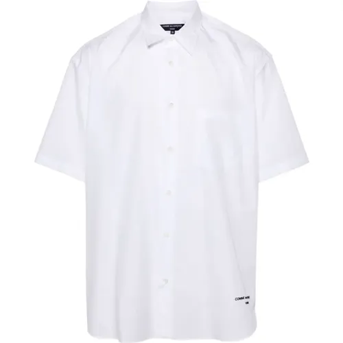 Embroidered Logo Short Sleeve Shirt , male, Sizes: L - Comme des Garçons - Modalova