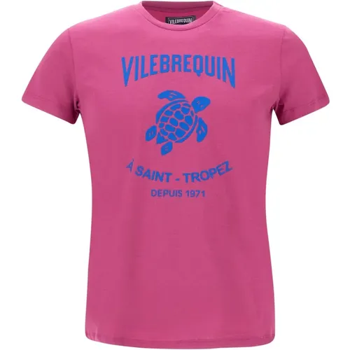 T-shirts and Polos Fuchsia , male, Sizes: L, XL, S, M - Vilebrequin - Modalova