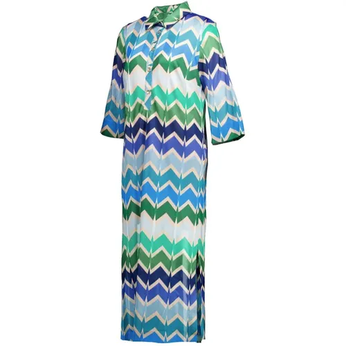 Stylish Pocana Midi Dress with Zigzag Pattern , female, Sizes: M, S, 2XL, XL - Ana Alcazar - Modalova