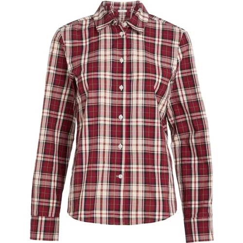 Tartan Regular Bluse , Damen, Größe: L - Tommy Hilfiger - Modalova