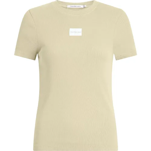 T-shirt with Lycra® Freef!T® technology , female, Sizes: M, S, L, XS - Calvin Klein - Modalova