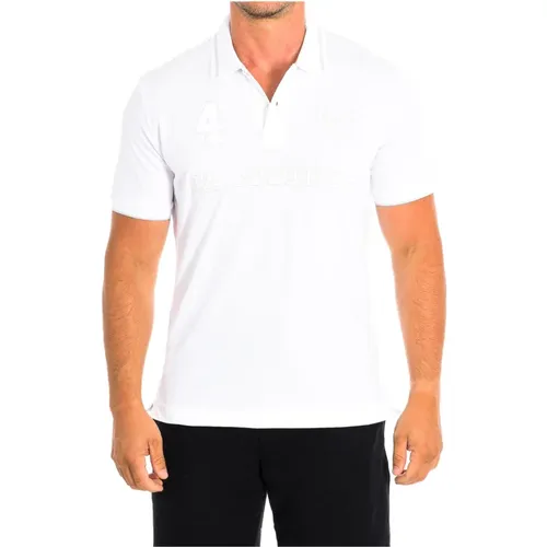 Kurzarm Polo-Shirt in Weiß , Herren, Größe: M - LA MARTINA - Modalova