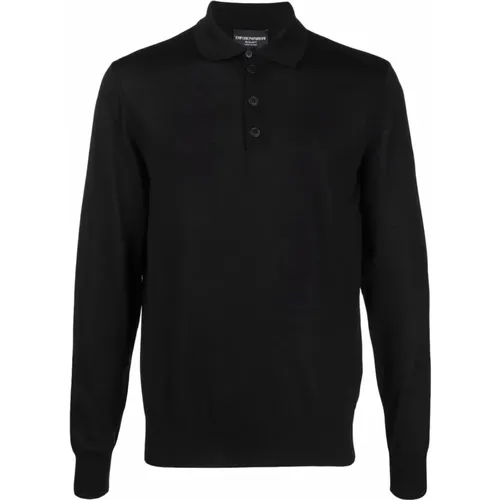 Wool Polo Shirt , male, Sizes: L, 2XL, 3XL - Emporio Armani - Modalova