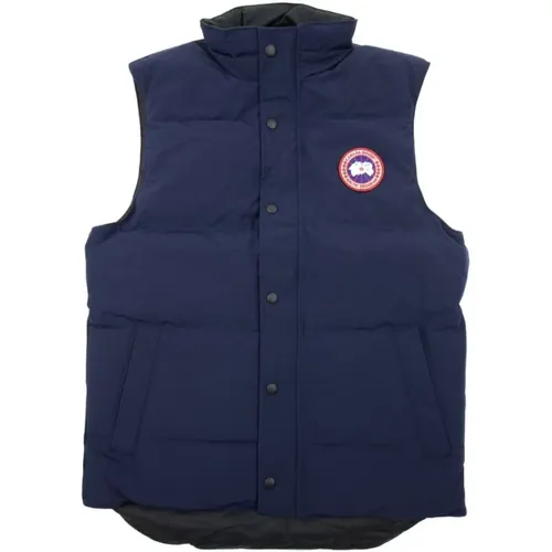 Logo Patch Gilet in Navy Marine , male, Sizes: S - Canada Goose - Modalova