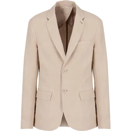 Kaschmir Beiger Blazer Set für Männer , Herren, Größe: 3XL - Armani Exchange - Modalova