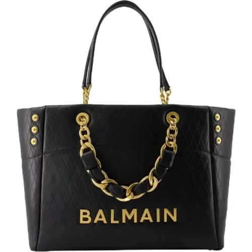 Leather handbags , female, Sizes: ONE SIZE - Balmain - Modalova