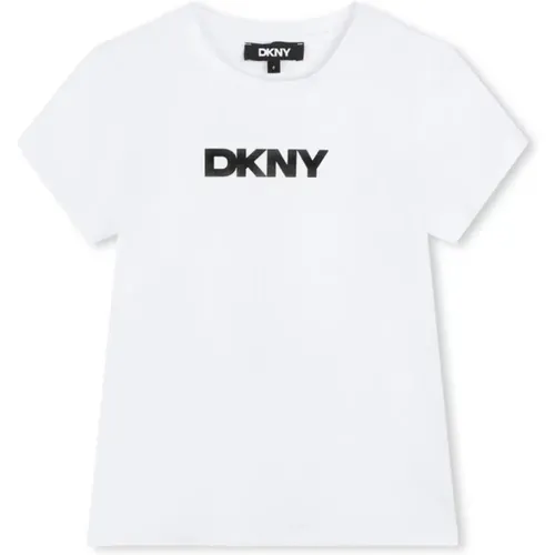 Weißes Tee,Schwarzes Tee Shirt 09B Stil - DKNY - Modalova