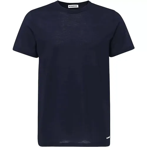 T-Shirt - Regular Fit - Suitable for All Temperatures - 100% Cotton , male, Sizes: L, S, XL, M - Jil Sander - Modalova