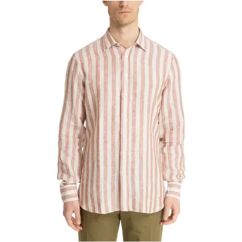 Striped Multicolour Button Closure Shirt , male, Sizes: 3XL, L, XL - Lardini - Modalova