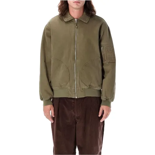 Olive Bomber Jacket Aw24 , male, Sizes: L, XL - Pop Trading Company - Modalova