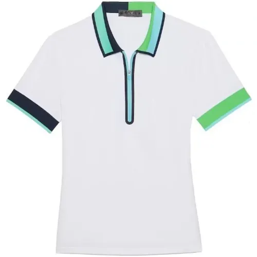 Contrast Collar Zip Polo Shirt , female, Sizes: XS, S - G/Fore - Modalova