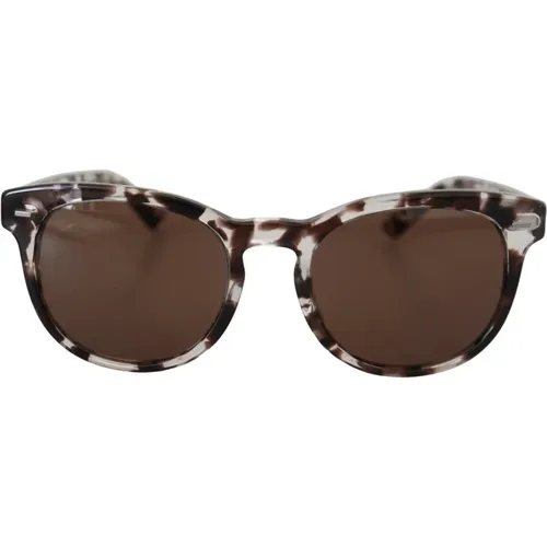 Round Lens Sunglasses in Havana Frame , female, Sizes: ONE SIZE - Dolce & Gabbana - Modalova