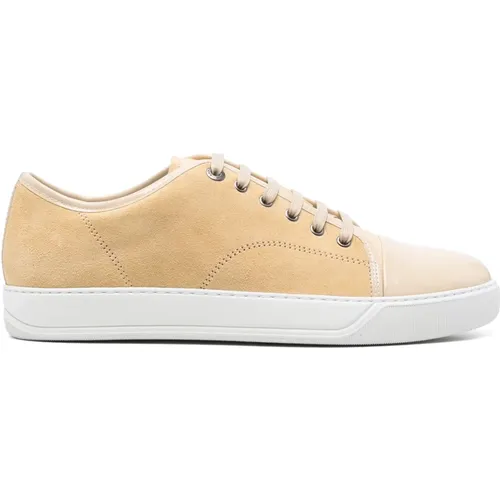 Suede Low-Top Sneakers , male, Sizes: 8 UK, 10 UK, 11 UK, 9 UK - Lanvin - Modalova