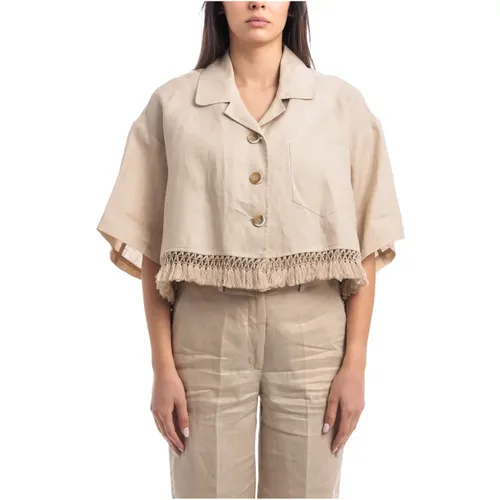 Linen Jacket , female, Sizes: M, XS - Seventy - Modalova