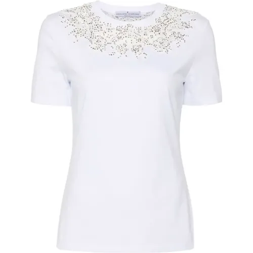 Kristall Spitzen T-Shirt mit Tüll - Ermanno Scervino - Modalova