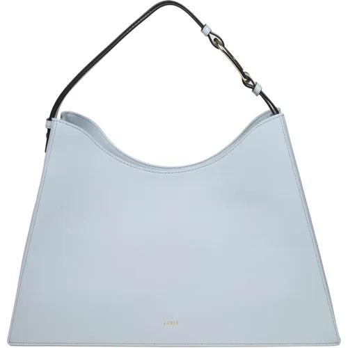 Nuvola Leather Hobo Bag Light , female, Sizes: ONE SIZE - Furla - Modalova