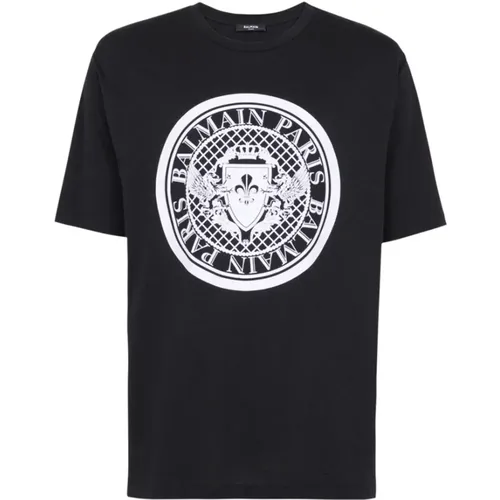 Coin T-Shirt , male, Sizes: L, XL, M, S - Balmain - Modalova