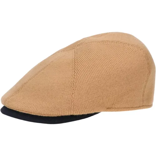 Zweifarbige Wolle Flat Beret , unisex, Größe: L - Borsalino - Modalova