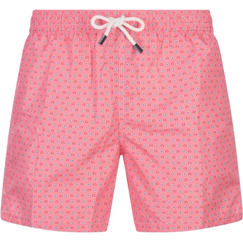 Pink Elephant Swim Shorts , male, Sizes: L, XL, 2XL - Fedeli - Modalova