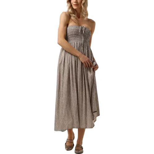 Taupe Maxikleid , Damen, Größe: M - Moscow - Modalova