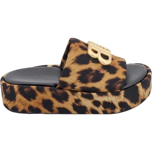 Animalier Print Slide Sandalen - Balenciaga - Modalova