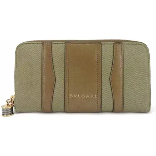 Pre-owned Canvas portemonnaies , Damen, Größe: ONE Size - Bvlgari Vintage - Modalova