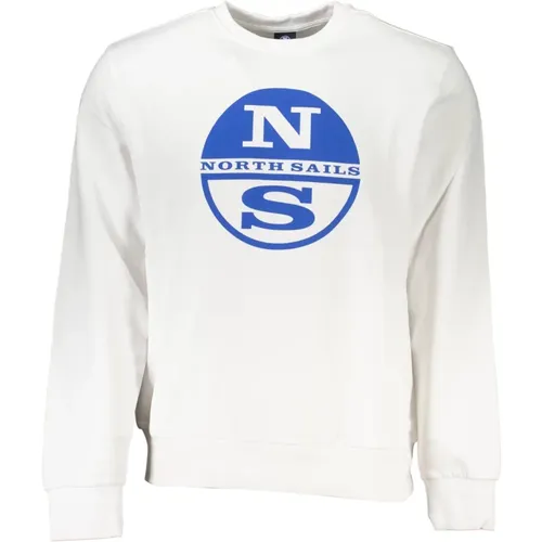 Weißer Langarm-Sweatshirt mit Druck - North Sails - Modalova