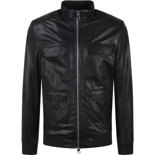 Leather Biker Jacket , male, Sizes: L - Brian Dales - Modalova