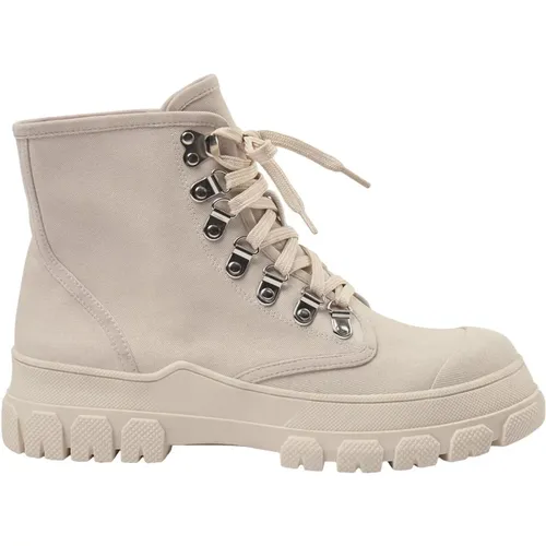 Chunky Militärstil Stiefel Off White , Damen, Größe: 37 EU - Sofie Schnoor - Modalova