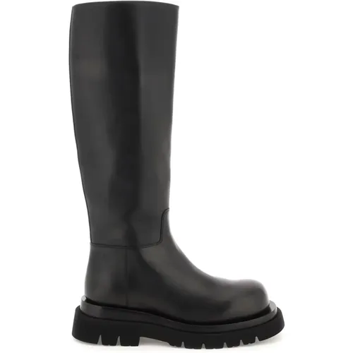 Leather lug boots , female, Sizes: 6 UK - Bottega Veneta - Modalova