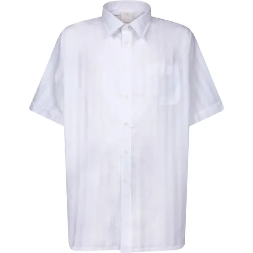 Weißes Baumwoll-T-Shirt Polo Klassischer Stil , Herren, Größe: M - Givenchy - Modalova