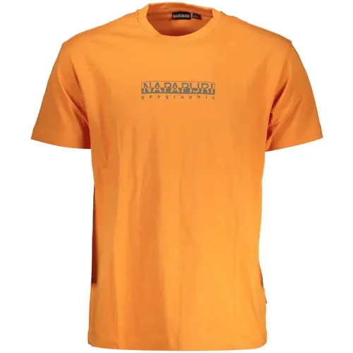 Orange Cotton T-Shirt Napapijri - Napapijri - Modalova