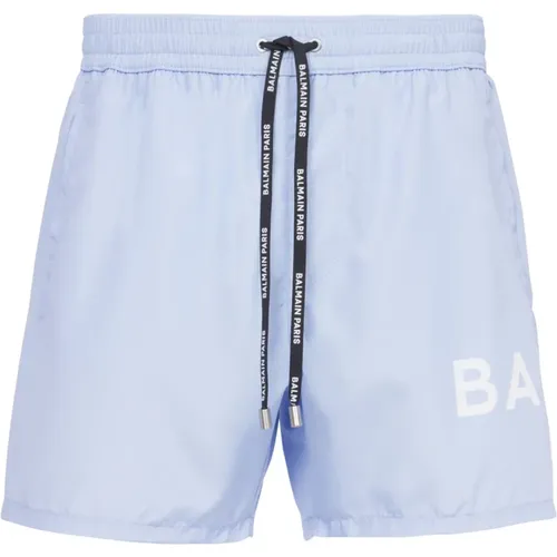 Badeshorts mit Bamain-Logo Balmain - Balmain - Modalova