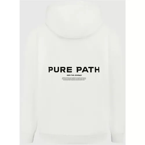 Signature Hoodie Men Off- , male, Sizes: L, M - Pure Path - Modalova