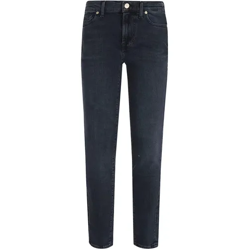 Hellblaue Skinny Fit Denim Jeans - 7 For All Mankind - Modalova