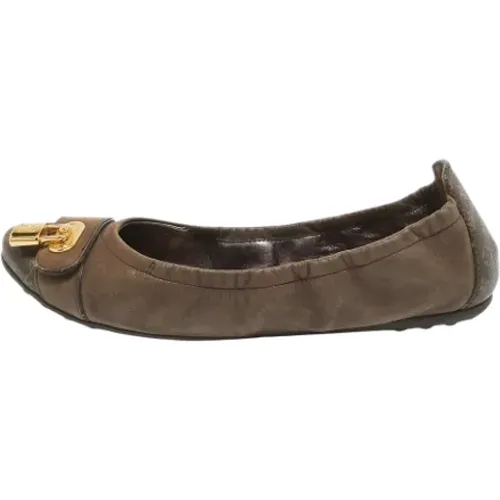 Pre-owned Coated canvas flats , female, Sizes: 3 1/2 UK - Louis Vuitton Vintage - Modalova