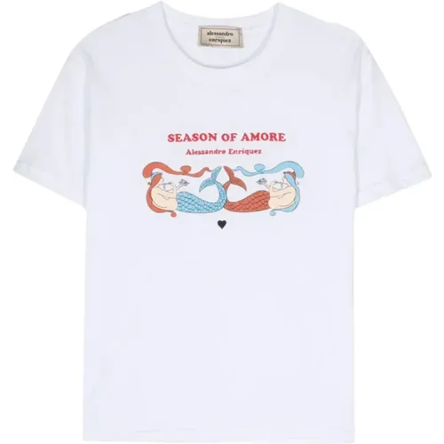 T-Shirts , Damen, Größe: M - Alessandro Enriquez - Modalova