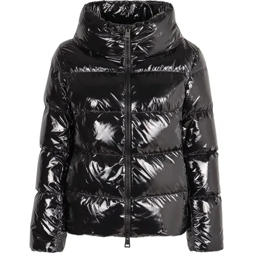 Glänzende Full Zip Down Jacket , Damen, Größe: L - Herno - Modalova