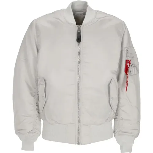 Wendbare Bomberjacke Pastellgrau , Herren, Größe: L - alpha industries - Modalova