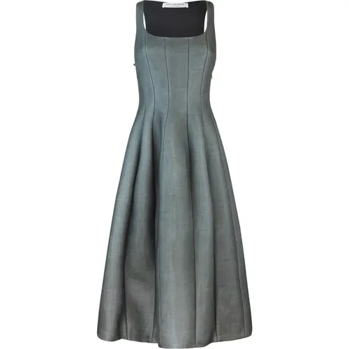 Grey Vertical Cut Dress , female, Sizes: M, S - Philosophy di Lorenzo Serafini - Modalova