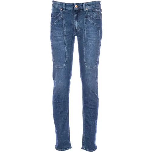 Slim Fit Denim Jeans mit Patches , Herren, Größe: W36 - Jeckerson - Modalova