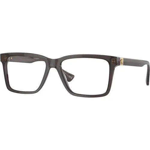 Transparent Grey Eyewear Frames , unisex, Größe: 56 MM - Versace - Modalova