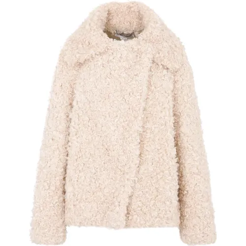 Neutral Faux Fur Coat Aw23 , female, Sizes: XS - Stella Mccartney - Modalova