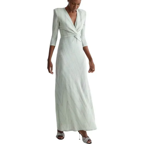 Kleid mit Chevron-Muster und V-Ausschnitt , Damen, Größe: S - Liu Jo - Modalova